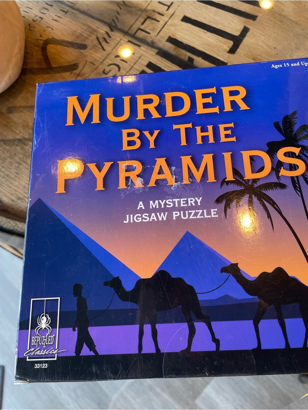— Murder by the Pyramids Jigsaw Puzzle (Black/Orange/Blue)